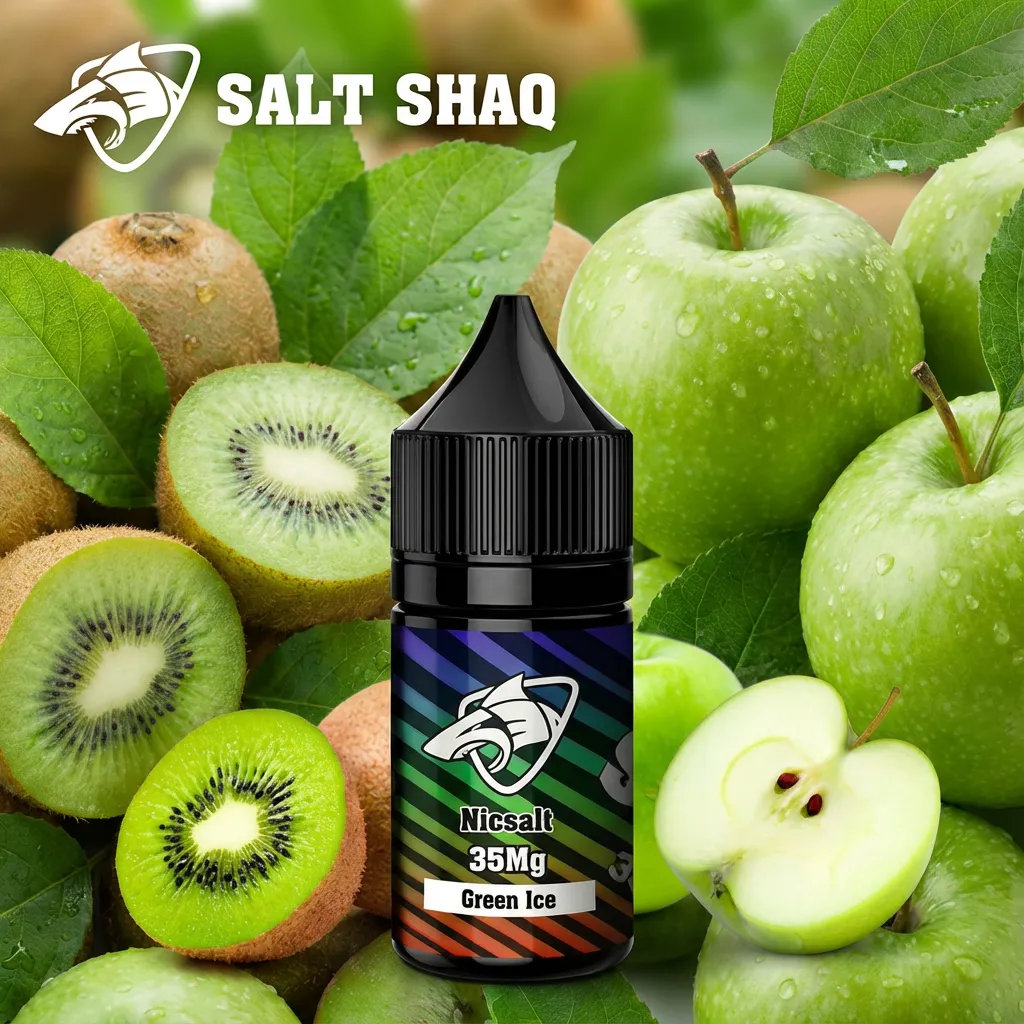 Salt Shaq 鯊克煙油 綠冰口味 (奇異果蘋果) - 30ml 丁鹽 網紅推薦