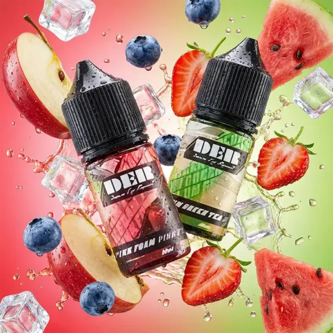 DER 美國進口電子菸油 30ml，包含青梅綠茶、極地冰泉與巧克力牛奶等多種口味，小煙專用尼古丁鹽煙油。