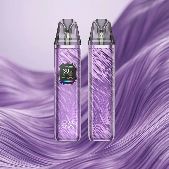 OXVA XLIM PRO 2 小蠻牛二代 - 羽毛紫 OXVA XLIM PRO 2 小蠻牛二代電子煙主機羽毛紫配色,展示 0.56 吋高清彩屏與 30W 輸出介面,內建 1300mAh 超大電量